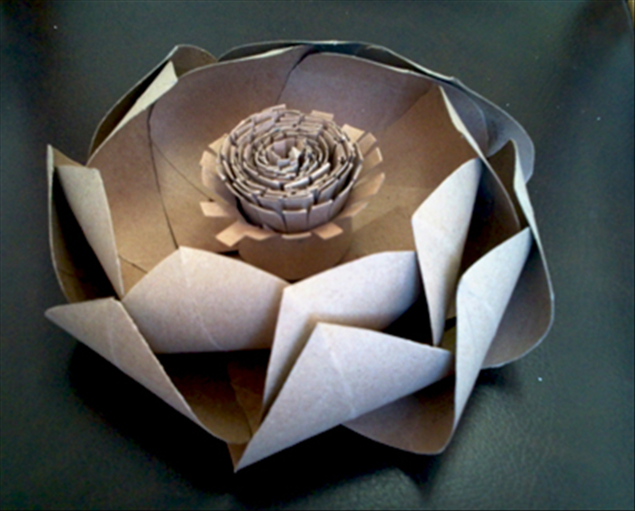 חומרים להכנת פרח הלוטוס הענק:
20 גלילי נייר טואלט
מספריים
דבק פלסטי
סרגל
עט