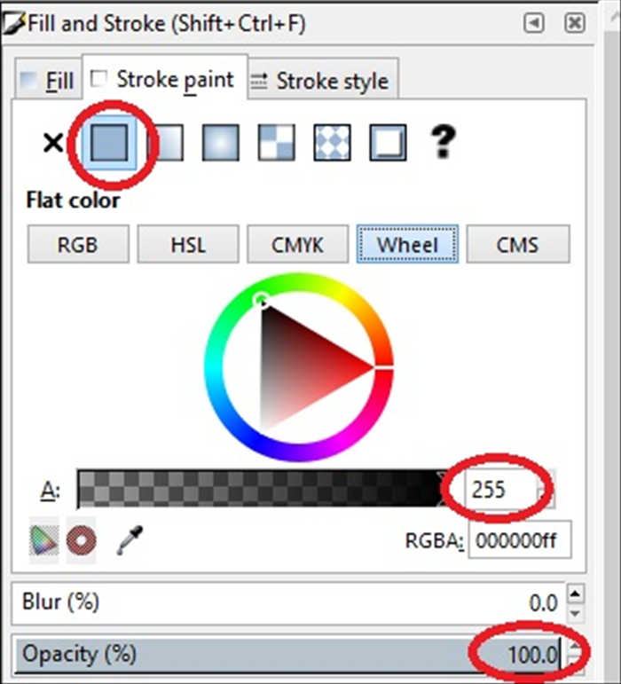 <p> 12.</p> 
<p>   לחץ על הכרטיסיה צבע קו   Stroke paint</p> 
<p>   כדי לשנות את צבעי החלוקה לרמות בתיבות.</p>