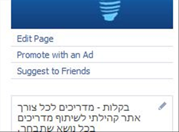 בכדי להמליץ על דף מעריצים בפייסבוק עליכם תחילה להיות מעריצים בעצמכם, כלומר, עליכם לעשות 'Like' לדף.

כפתור הלייק נמצא בחלקו העליון של הדף, ליד שם הדף (הוא יופיע שם רק אם אתם לא מעריצים עדיין).

כעת בכדי לחלוק עם חבריכם את הדף, לחצו על כפתור 
ה'Suggest to friends'.