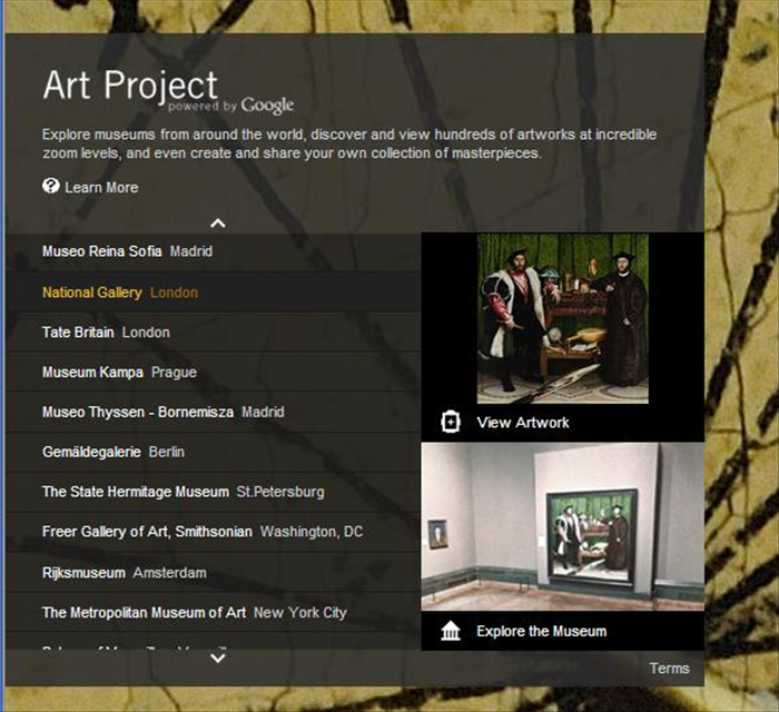 הכנסו לפרויקט האומנות של גוגל :
Google Art project

http://www.googleartproject.com